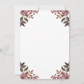 リトルカボチャは秋の赤ちゃんシャワーの途中にある 招待状 (裏面)