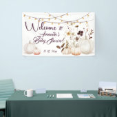 リトルカボチャは秋の赤ちゃんシャワーの途中にある 横断幕 (トレードショー)