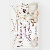 リトルカボチャは秋の赤ちゃんシャワーの途中にある 横断幕 (縦)