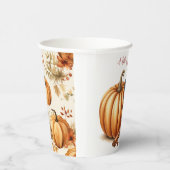 リトルカボチャは秋の赤ちゃんシャワーの途中にある 紙コップ (右)