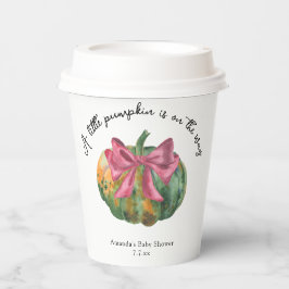 リトルカボチャは秋の赤ちゃんシャワーの途中にある 紙コップ