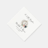 リトルカボチャは赤ちゃんシャワーのナプキンの途中にある スタンダードカクテルナプキン (角)