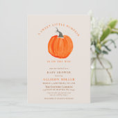 リトルカボチャは途中にある秋ベビーシャワーinv 招待状 (スタンド正面)