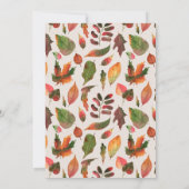 リトルカボチャは途中にある秋ベビーシャワーinv 招待状 (裏面)