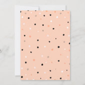 リトルカボチャひまわり、ドット赤ちゃんシャワー 招待状 (裏面)