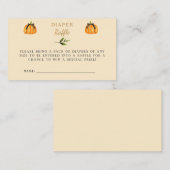 リトルカボチャエレガントハロウィーンテーマベビーシャワー エンクロージャーカード (正面/裏面)