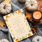 リトルカボチャエレガントハロウィーンテーマベビーシャワー シーズンカード