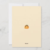 リトルカボチャエレガントハロウィーンテーマベビーシャワー シーズンカード (裏面)