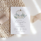 リトルカボチャオンザウェイフローラガールベビーシャワー 招待状