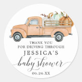 リトルカボチャオンザウェイベビースティッカー好み ラウンドシール (正面)