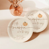 リトルカボチャオンザウェイ秋ベビーシャワー ペーパープレート