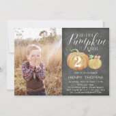 リトルカボチャカスタムの誕生日パーティーの写真 招待状 (正面)