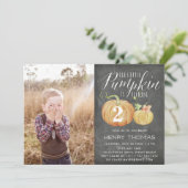 リトルカボチャカスタムの誕生日パーティーの写真 招待状 (スタンド正面)