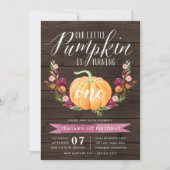 リトルカボチャカスタムンエイジ誕生日パーティー 招待状 (正面)