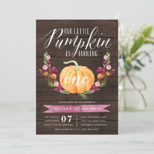 リトルカボチャカスタムンエイジ誕生日パーティー 招待状 (スタンド正面)