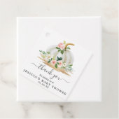 リトルカボチャガールベビーシャワーメッセージカードピンク フェイバータグ (インサイチュ)