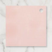 リトルカボチャガールベビーシャワーメッセージカードピンク フェイバータグ (裏面)