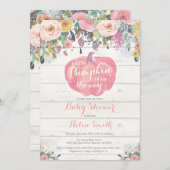 リトルカボチャガールベビーシャワー招待状カード 招待状 (正面/裏面)