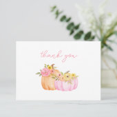 リトルカボチャガールベビーシャワー サンキューカード (スタンド正面)