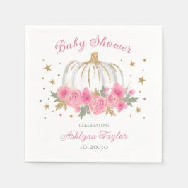 リトルカボチャガールベビーシャワー スタンダードカクテルナプキン