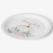 リトルカボチャガールベビーシャワー ペーパープレート (アングル)