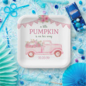 リトルカボチャガールベビーシャワー ペーパープレート (パーティー)