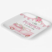 リトルカボチャガールベビーシャワー ペーパープレート (傾斜あり)