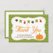 リトルカボチャサンキューカード、秋、秋 サンキューカード (正面/裏面)