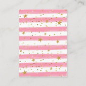 リトルカボチャツインガールベビーシャワーおむつラッフル エンクロージャーカード (裏面)