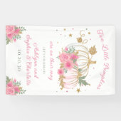 リトルカボチャツインガールベビーシャワー 横断幕 (横)