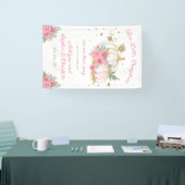 リトルカボチャツインガールベビーシャワー 横断幕 (トレードショー)