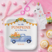 リトルカボチャツインボーイ赤ちゃんシャワー ペーパープレート (パーティー)