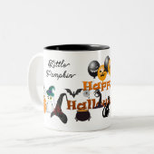 リトルカボチャハッピーハローウィンパーティーバルーンファンキー ツートーンマグカップ (正面左)