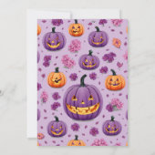 リトルカボチャハロウィーンベビーシャワー 招待状 (裏面)