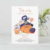 リトルカボチャハローウィンパーティ食2nd誕生日 招待状 (スタンド正面)