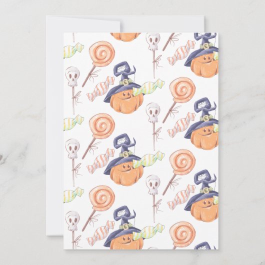 リトルカボチャハローウィンパーティ食2nd誕生日 招待状 (裏面)