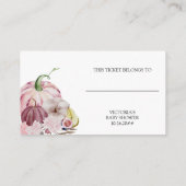 リトルカボチャピンクおむつラッフルエンクロージャカード エンクロージャーカード (裏面)