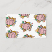 リトルカボチャピンクおむつラッフルベビーシャワー エンクロージャーカード (裏面)