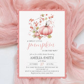 リトルカボチャピンクガールズベビーシャワー 招待状