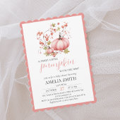 リトルカボチャピンクガールズベビーシャワー 招待状