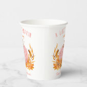 リトルカボチャピンクガールベビーシャワー紙カップ 紙コップ (右)