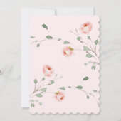 リトルカボチャピンクガールベビーシャワー 招待状 (裏面)