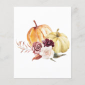 リトルカボチャピンクトラックベビーシャワー招待状 (裏面)