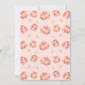 リトルカボチャピンクボウガールベビーシャワー 招待状 (裏面)