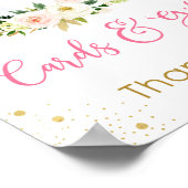 リトルカボチャピンク金ゴールドカード&ギフトサイン ポスター (角)