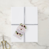 リトルカボチャピンク金ゴールドバーガンディーベビーシャワー ギフトタグ (より糸付き)