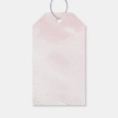 リトルカボチャピンク金ゴールドバーガンディーベビーシャワー ギフトタグ (裏面)