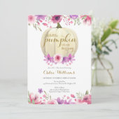 リトルカボチャフローラガールベビーシャワー招待状 招待状 (スタンド正面)