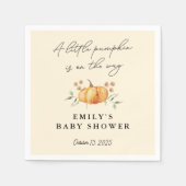 リトルカボチャフローラニュートラルベビーシャワー スタンダードカクテルナプキン (正面)