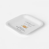 リトルカボチャフローラニュートラルベビーシャワー ペーパープレート (傾斜あり)